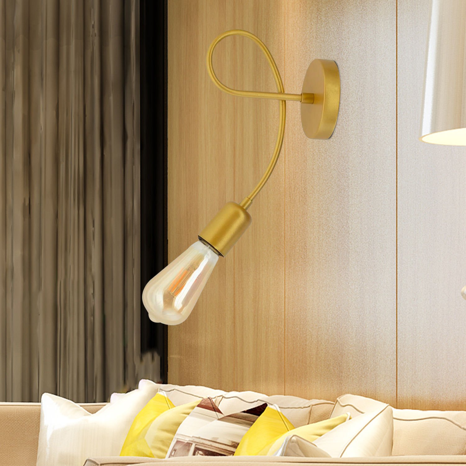 Alegra Gold Yatak Odası-Yatak başı,Cafe,Restoran için Duvar Lambası Modern Aplik