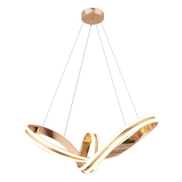 Alder Gold Kaplama 3 Renkli 66 Watt Ledli Modern Tasarım Oturma Odası,Genç Odası,Yatak Odası,Salon Sarkıt Led Avize