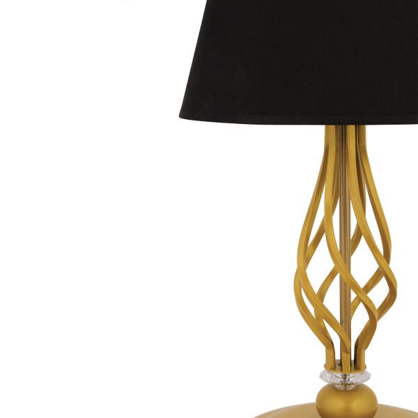 Lupin Siyah Şapkalı Gold Masa Lambası Modern Tasarım Salon-Yatak Odası Retro Abajur