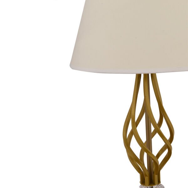 Lupin Beyaz Şapkalı Gold Masa Lambası Modern Tasarım Salon-Yatak Odası Abajur