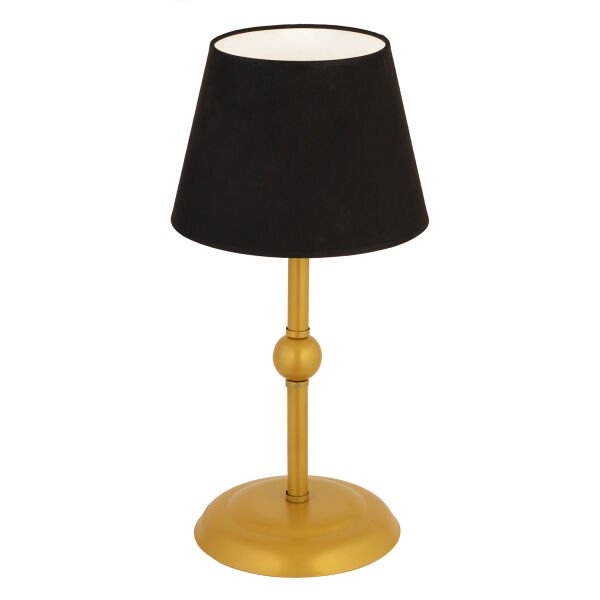 Semira Siyah Şapkalı Gold Masa Lambası Salon- Yatak Odası Modern Retro Abajur