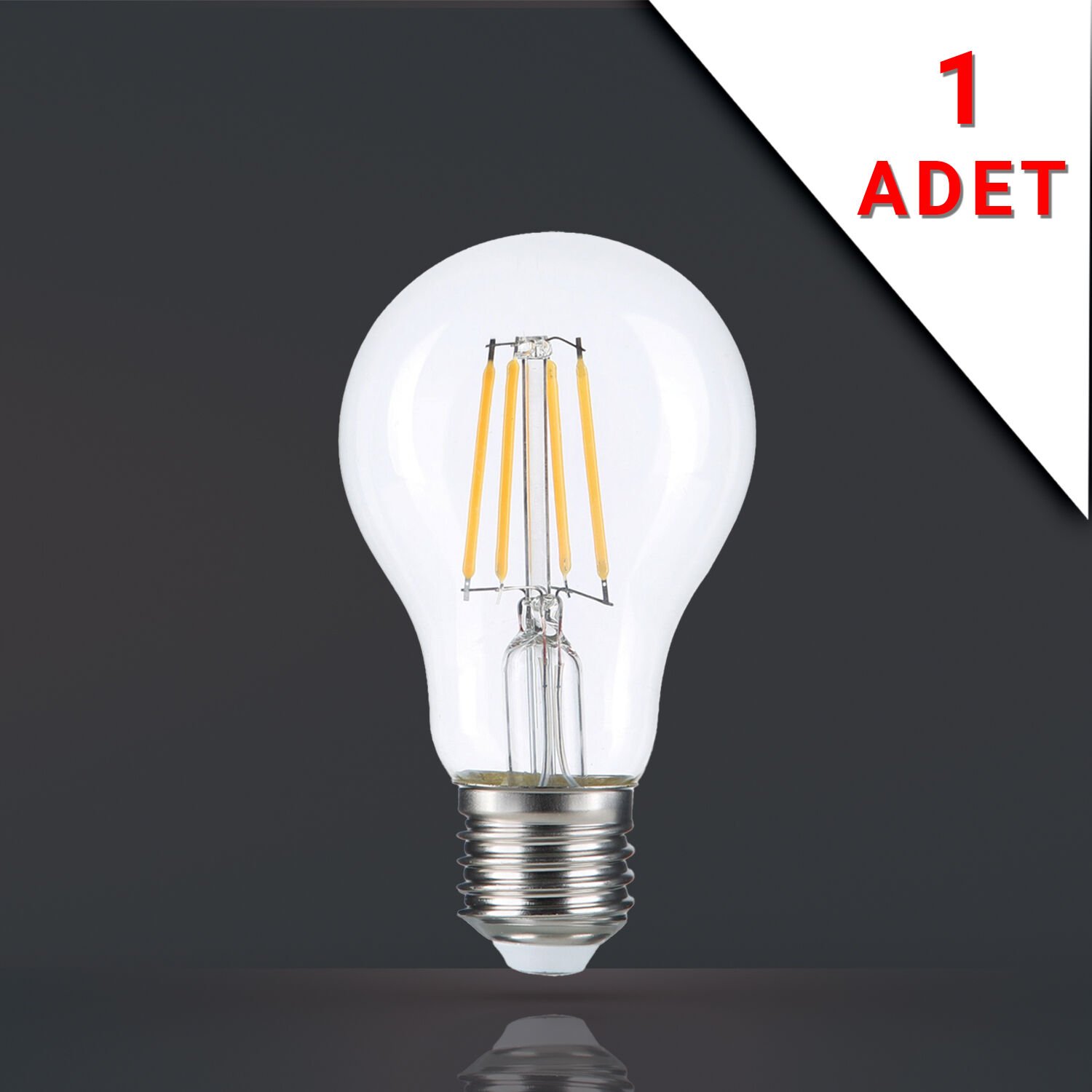 LED FİLAMANLI E27 RUSTİK AMPUL 6 WATT 3000K GÜN IŞIĞI A60