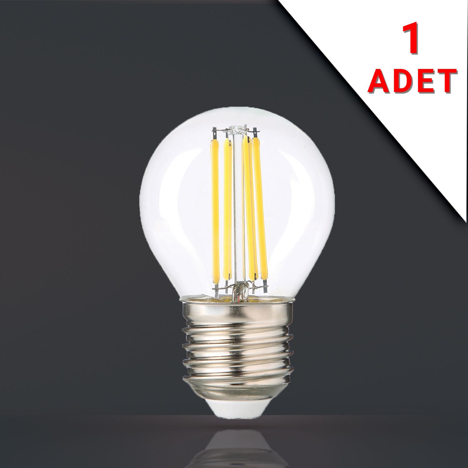 LED FİLAMANLI E27 RUSTİK AMPUL 6 WATT 3000K GÜN IŞIĞI G45