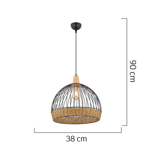 Tarija Tekli Siyah Hasır Desenli Modern, Mutfak, Koridor, Sarkıt Salon Avize