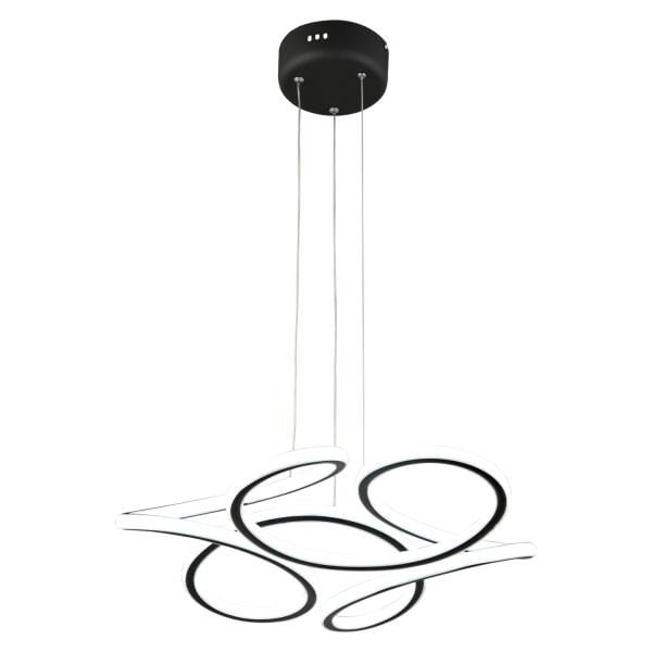 Aldo Siyah Sarkıt 140 Watt Sarkıt 3 Renkli Ledli Modern Mutfak Banyo Led Salon Sarkıt Avize