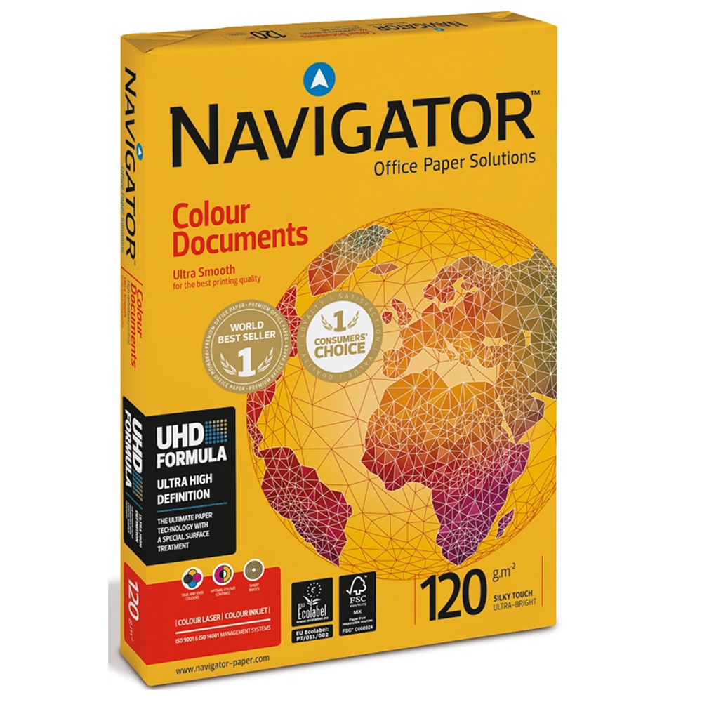 Navigator Gramajlı Kağıt Laser-Copy-Inkjet Colour Documents 250 Lİ A4 120 GR Beyaz