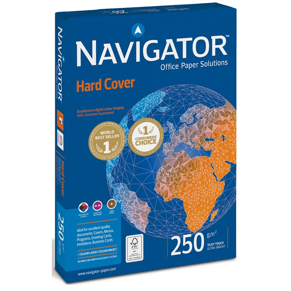 Navigator Gramajlı Kağıt Gramajlı Laser-Copy-Inkjet Hard Cover 125 Lİ A4 250 GR Beyaz