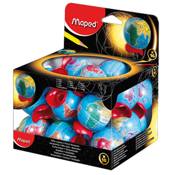 Maped Öğrenci Kalemtıraşı Globe Metal Küre Hazneli 16 LI 51111