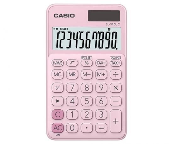 Casio SL-310UC-PK Cep Tipi 10 Hane Pembe Hesap Makinesi