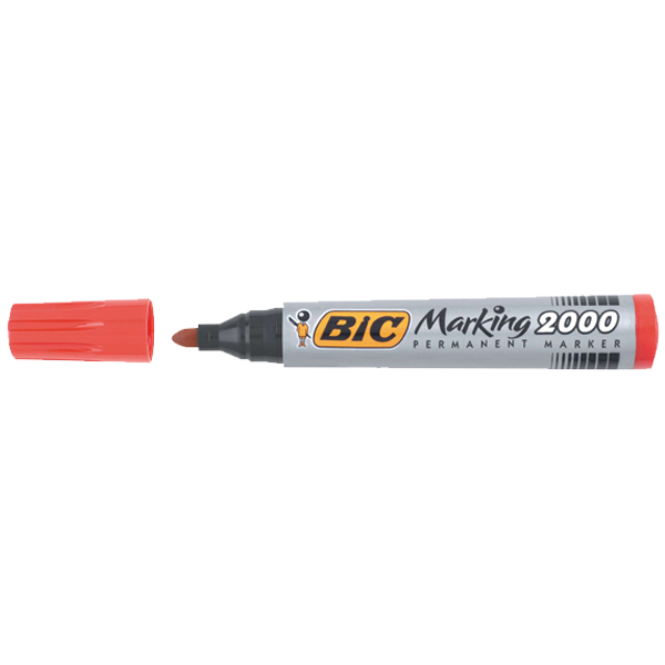 Bic Markör Permanent 1.7 MM Yuvarlak Uçlu Kırmızı 2000 03