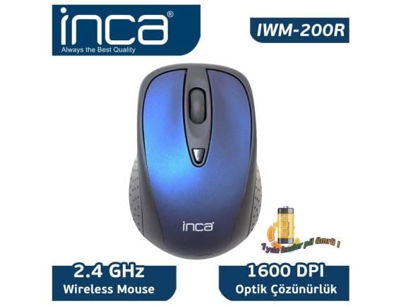 Inca IWM-200R- 2.4 GHZ Lacivert Wireless Nano Mouse