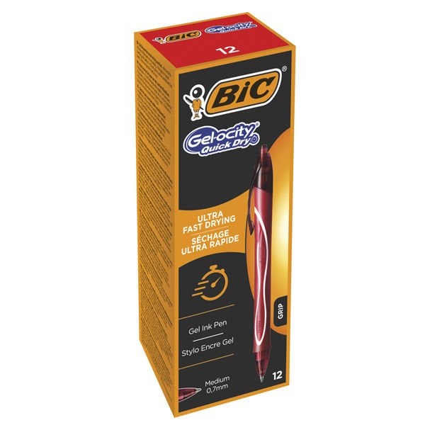 Bic Basmalı Jel Kalem Gelocıty Hızlı Kuruyan 12 Lİ Kırmızı