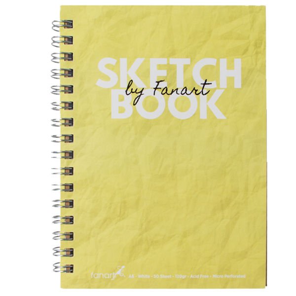 Fanart Academy Sketch Book 120 GR Spiralli 50 YP A6 Sarı 8674