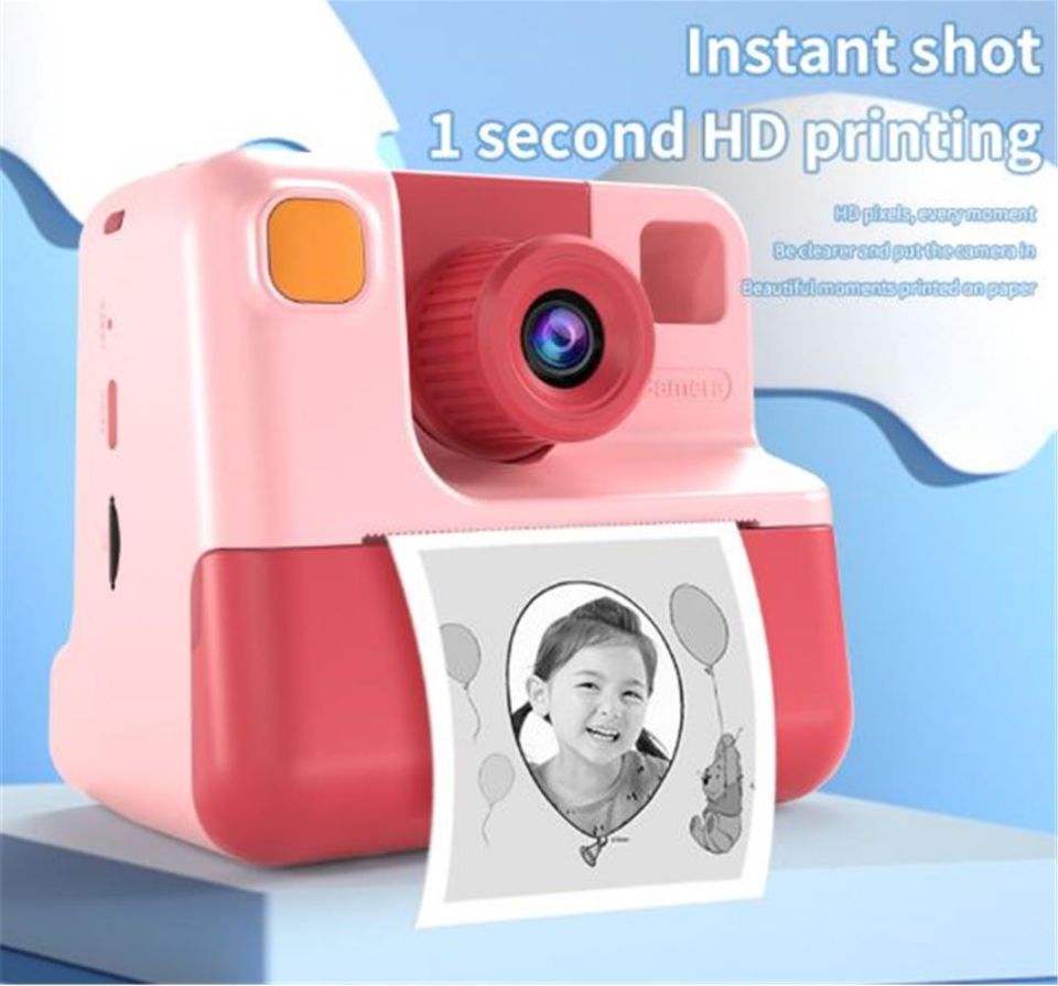 WowKids WS-C03 Çocuk Fotoğraf Video Çekme Termal Çıktı Alan Blue Fotoğraf Makinası