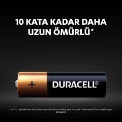 Duracell Alkalin İnce Kalem Pil (AA) 12'li Kartela