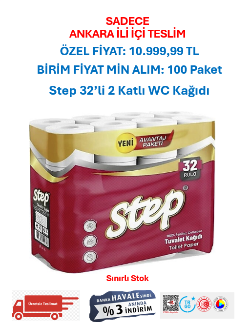 Step 32'li Tuvalet Kağıdı 2 Katlı t.01