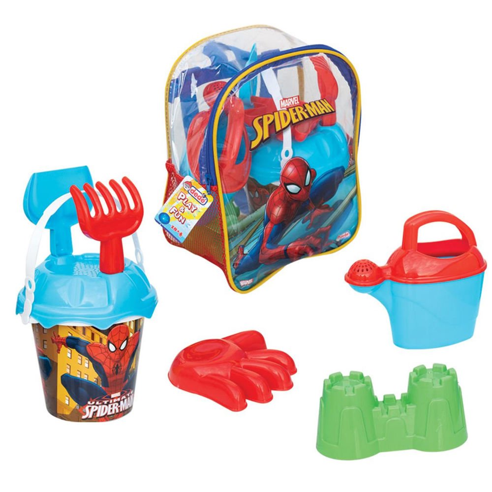 Dede Oyuncak Spiderman Resimli Sırt Çantalı Plaj Set