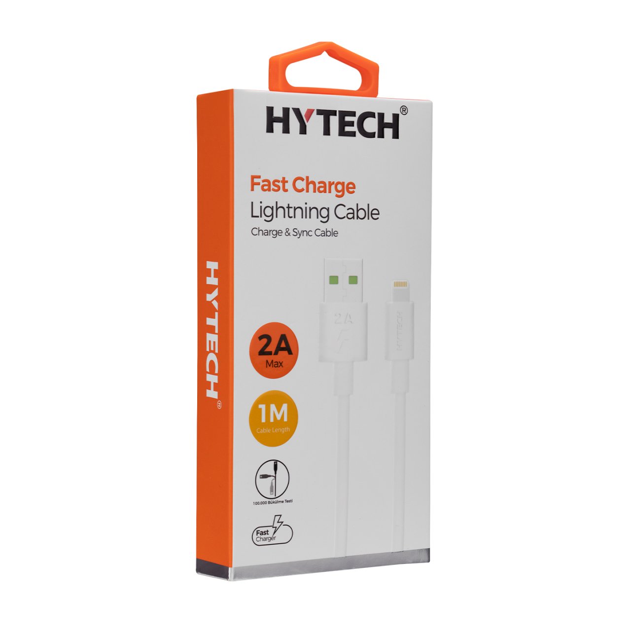 Hytech HY-X91 1m 2A iPhone Lightning Beyaz Şarj Kablosu