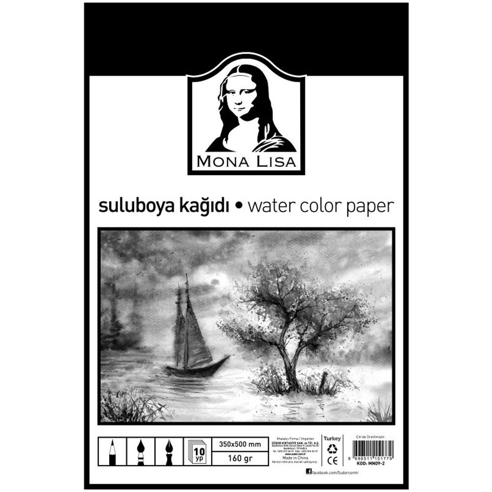 Monalisa Sulu Boya Kağıdı 35x50 160 GR 10 YP