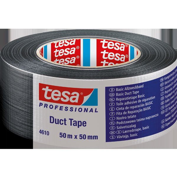 Tesa Tamir Bandı Basic Duck Siyah 50x50 04610-00004-00