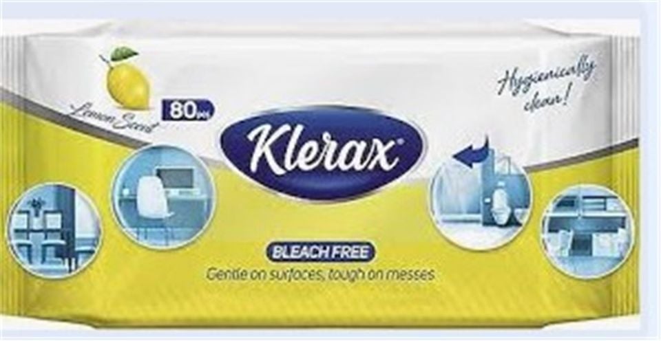 Klerax-Sarı Paket Yüzey Temizleme Mendili