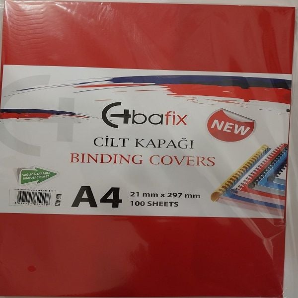 Bafix Cilt Kapağı Plastik Opak A4 160 MIC Kırmızı