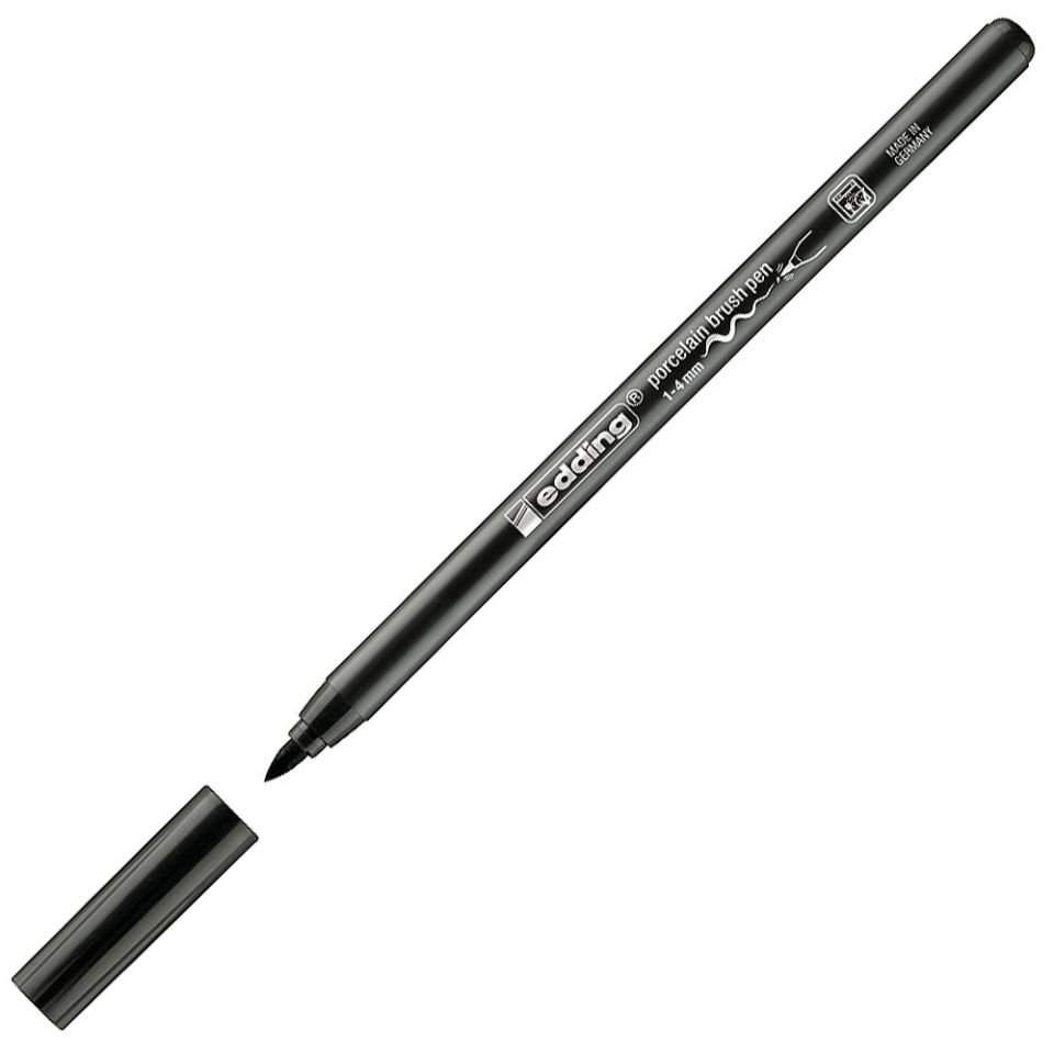 Edding Porselen Kalemi Fırça Uçlu 1-4 MM Siyah 4200