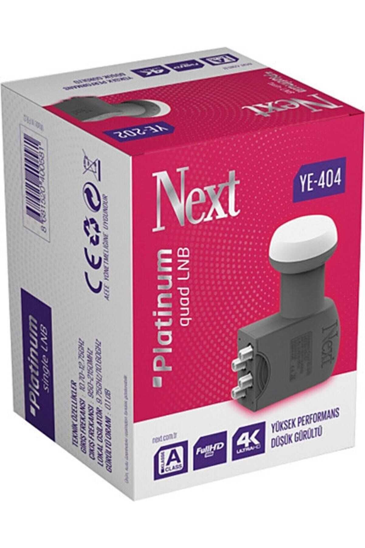 Next YE-404 4K Fuul HD 4lü LNB