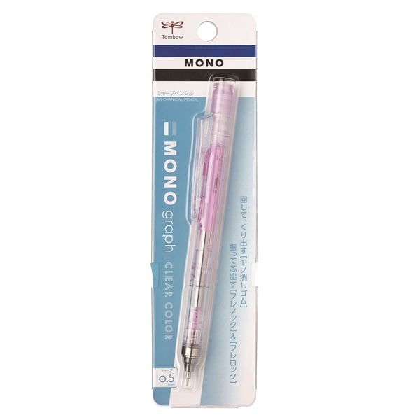 Tombow Versatil Kalem Mono Graph 0.5 MM Şeffaf Pembe