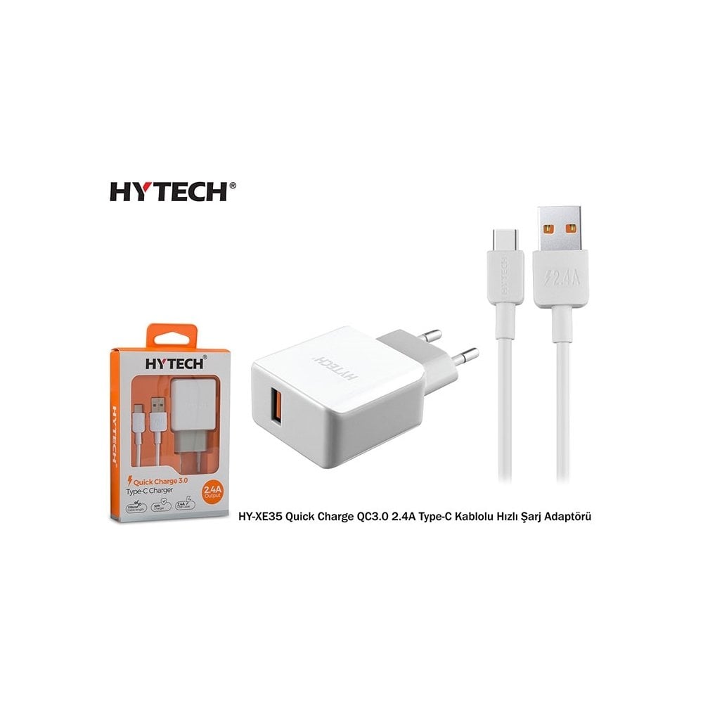 Hytech HY-XE35 Quick Charge QC 3.0 2.4A Type-C Kablo