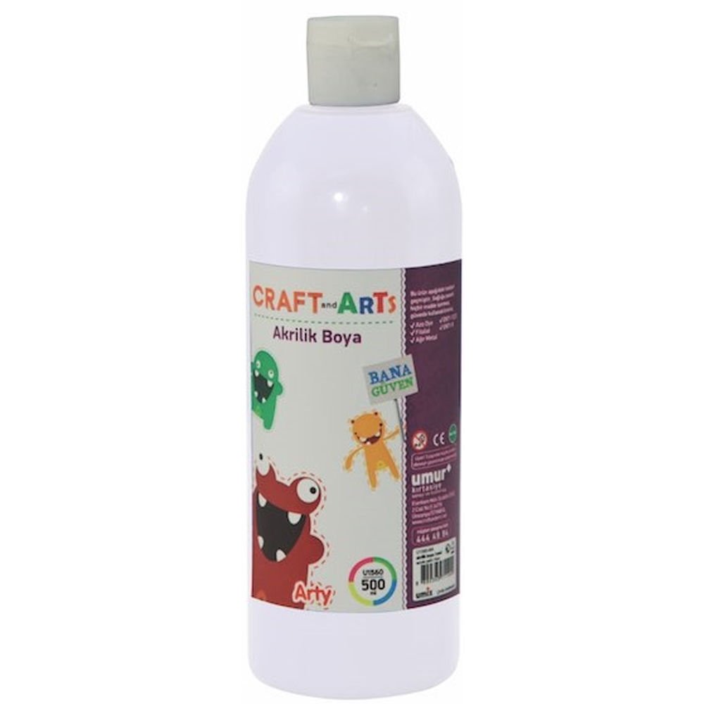 Craft And Arts Akrilik Boya 500 ML Beyaz