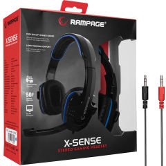 Rampage SN-R9 X-SENSE Siyah-Mavi Gaming Oyuncu Mikrofonlu Kulaklık