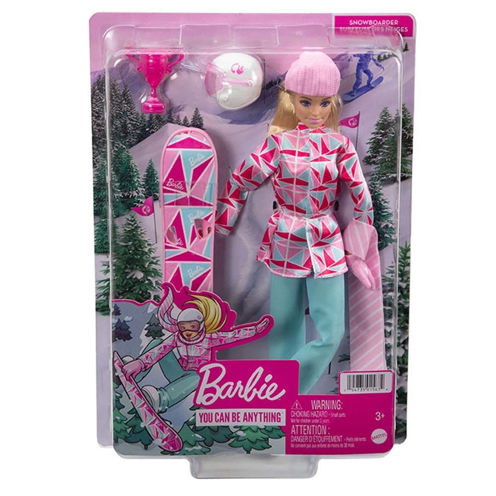 Barbie Snowboard Sporcusu Bebek HCN32