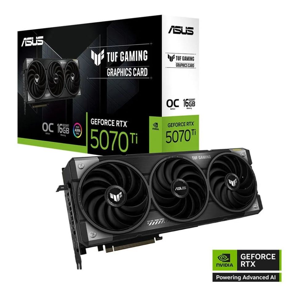 Asus Tuf Gaming GeForce RTX5070Ti OC 16GB GDDR7 TUF-RTX5070TI-O16G-GAMING 256 Bit DLSS 4 Ekran Kartı