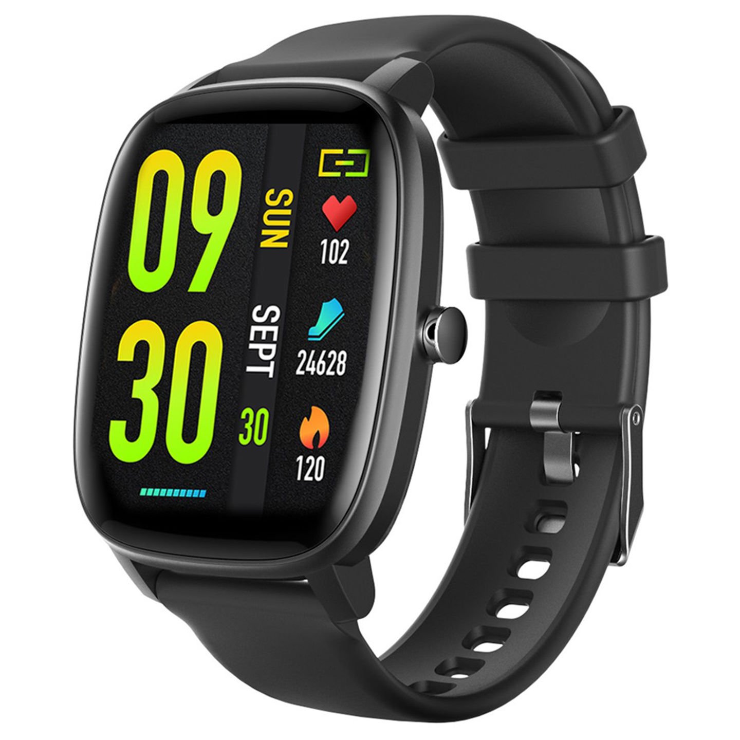S-link W01 DaFit Uyumlu+ Bluetooth 1.7'' Ekran 200mAh Bataryalı Siyah Akıllı Saat- Smart Watch