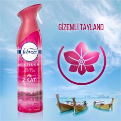 Febreze Platinum Hava Ferahlatıcı Sprey Oda Kokusu Gizemli Tayland 300 ml 6'lı