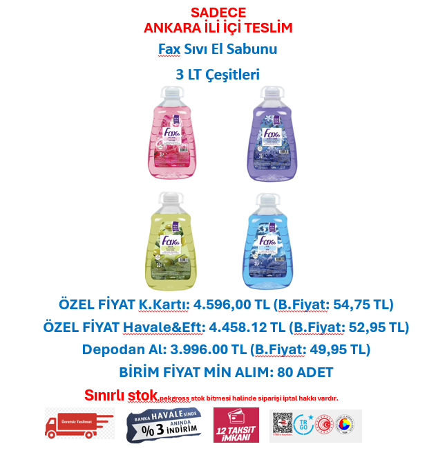 Fax Sıvı El Sabunu 3 LT t.01