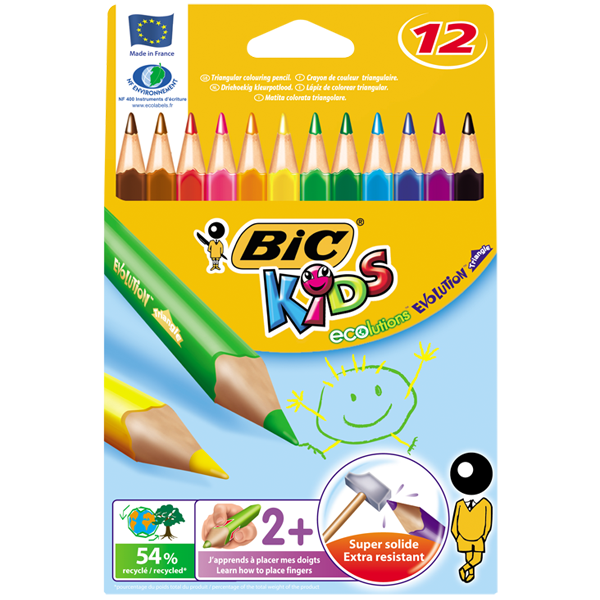 Bic Kuru Boya Evolution Üçgen Jumbo 12 Lİ 829735