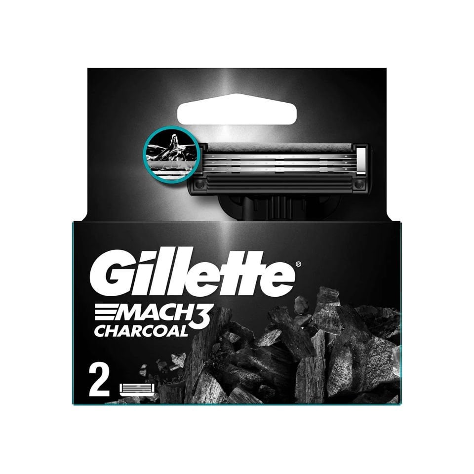 Gillette Mach3 Charcoal Yedek Tıraş Bıçağı 2'li