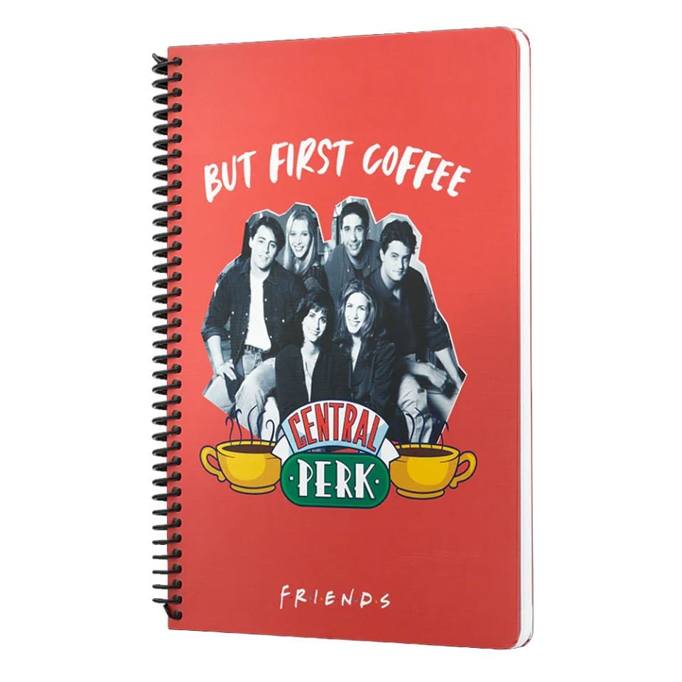 Mabbels Spiralli Defter Friends Central Perk But First Coffee Kırmızı 80 YP 17x24 DFT-388456