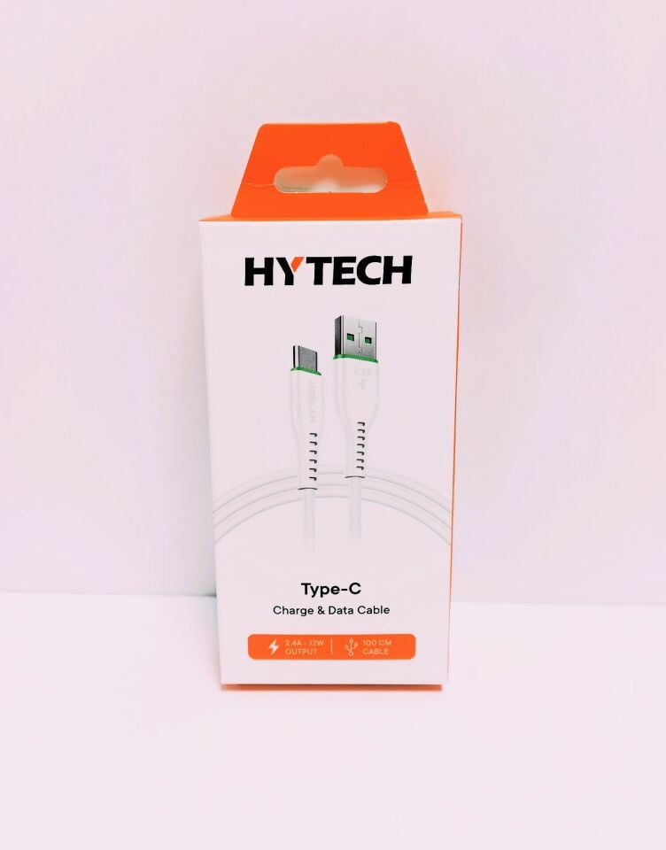 Hytech HY-X105 1m 2A Type-C Beyaz Şarj Kablosu