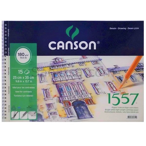 Canson 1557 Resim Ve Çizim Blok 180 GR 25x35 15 YP Resim Defteri