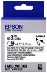 Epson LK-4YBA3 Isıyla Daralan Siyah Üzeri Sarı 3MM 2,5Metre Etiket