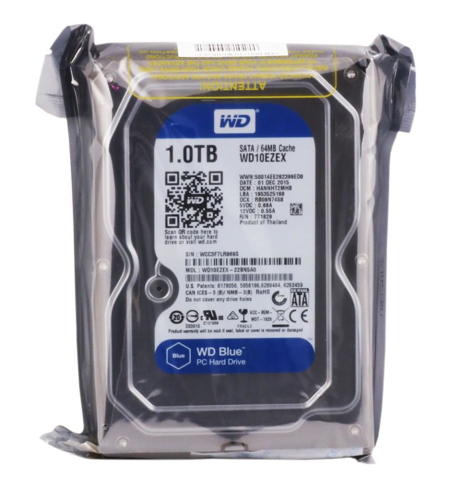 Wd 1Tb Blue 3,5'' 64Mb 7200Rpm WD10EZEX Harddisk