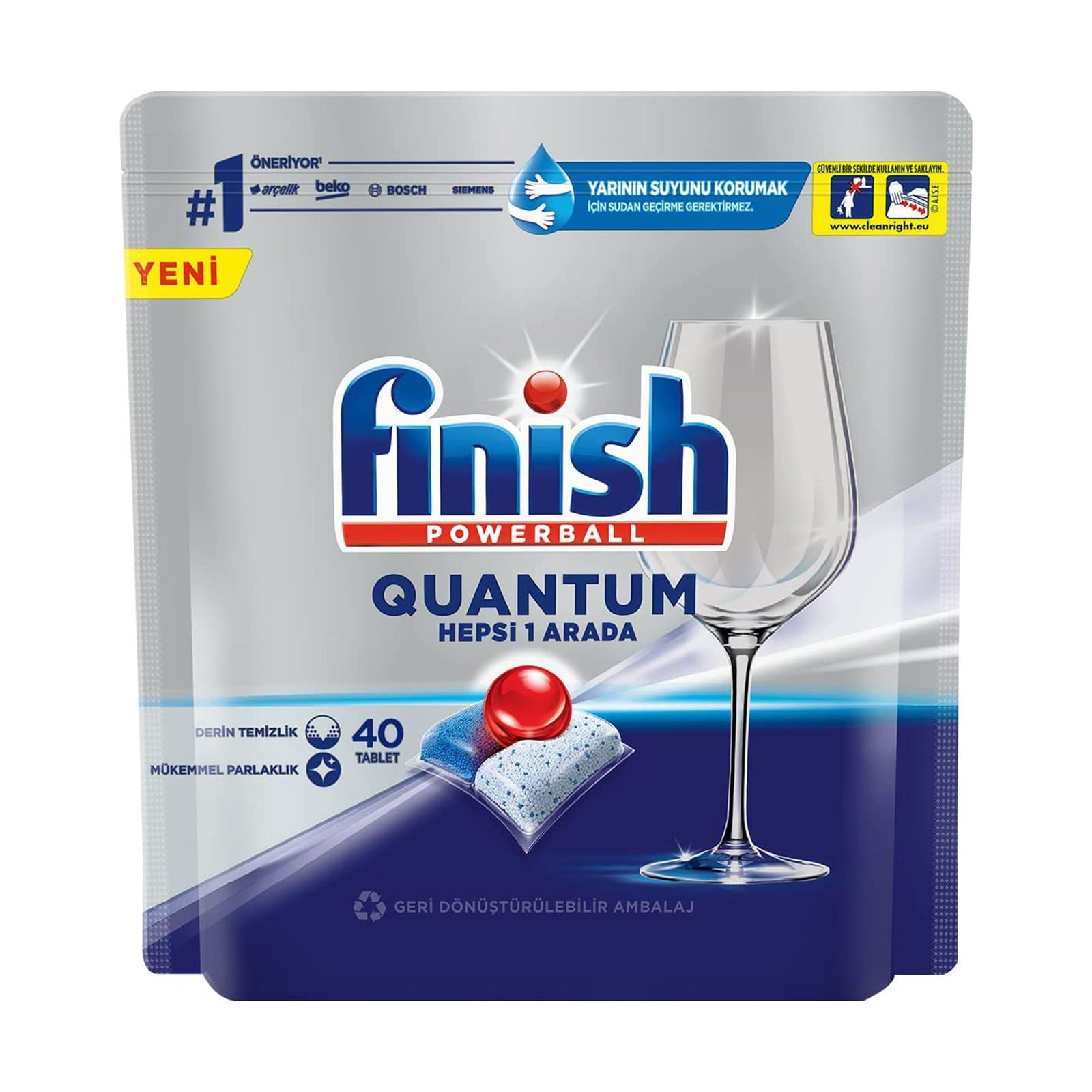 Finish Quantum 40 Kapsül Bulaşık Makinesi Tableti