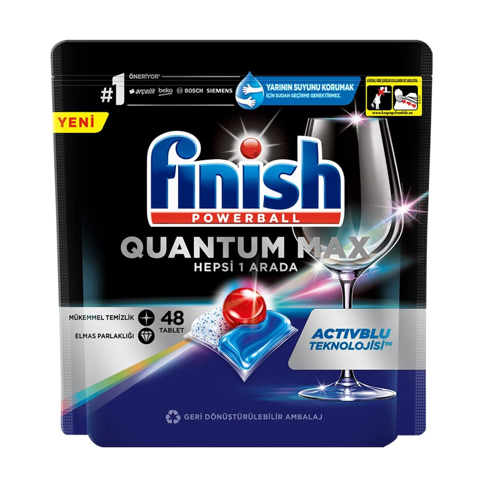 Finish Quantum Max 48 Kapsül Bulaşık Makinesi Tableti