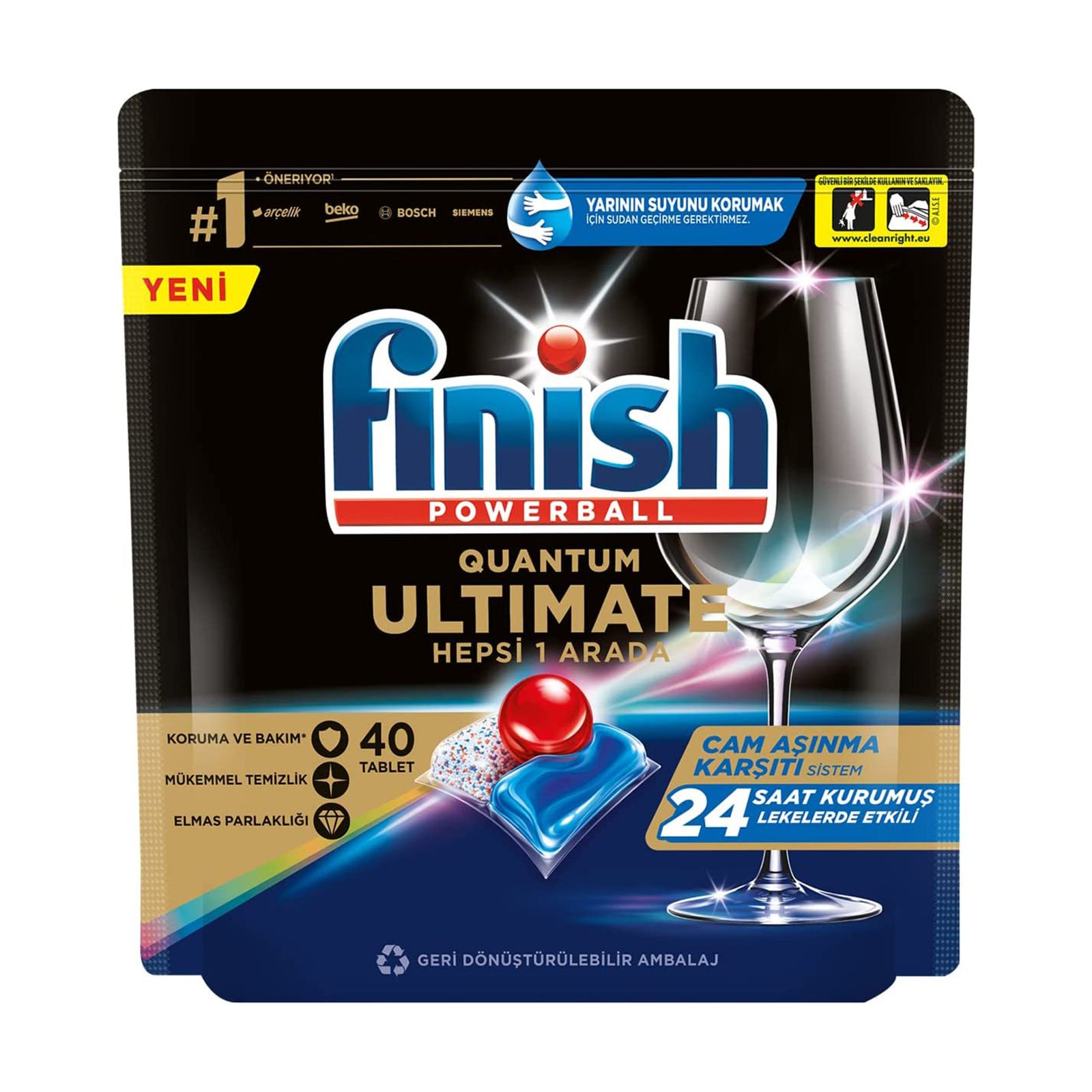 Finish Quantum Ultimate 40 Kapsül Bulaşık Makinesi Tableti