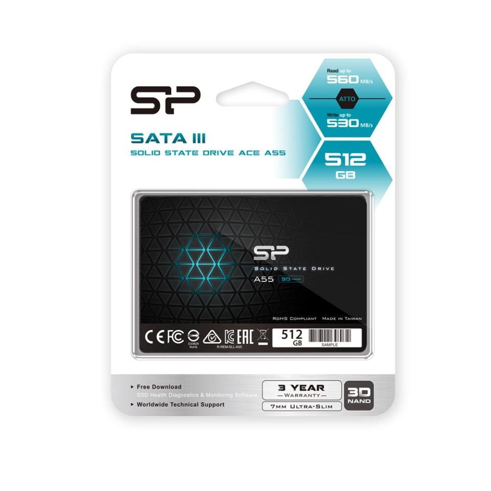 Silicon Power 512GB Ace A55 2.5'' 560mb-530mb Sata Ssd Harddisk