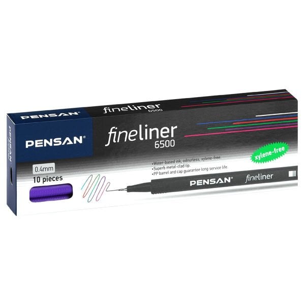 Pensan Fineliner Keçe Uç Kalem Sarı 6500