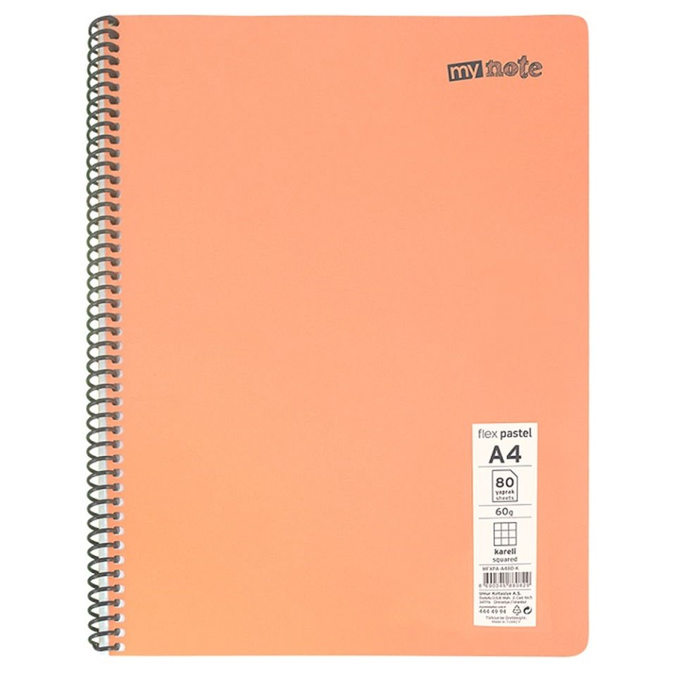 Mynote Defter Flex Pastel A4 120 YP Çizgili